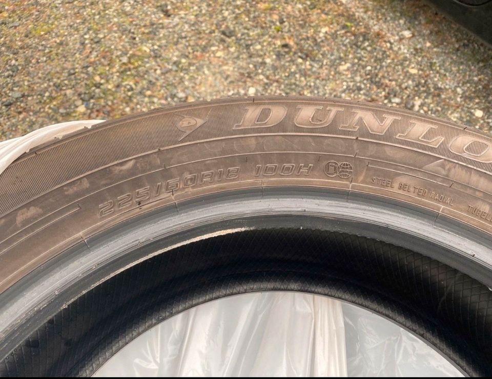 4X Dunlop Sommerreifen 225/60R18 in Alsbach-Hähnlein