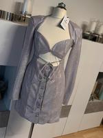 Bershka Glamour Glitzer Kleid Cut Out Blogger M rosé Silber Nordrhein-Westfalen - Morsbach Vorschau