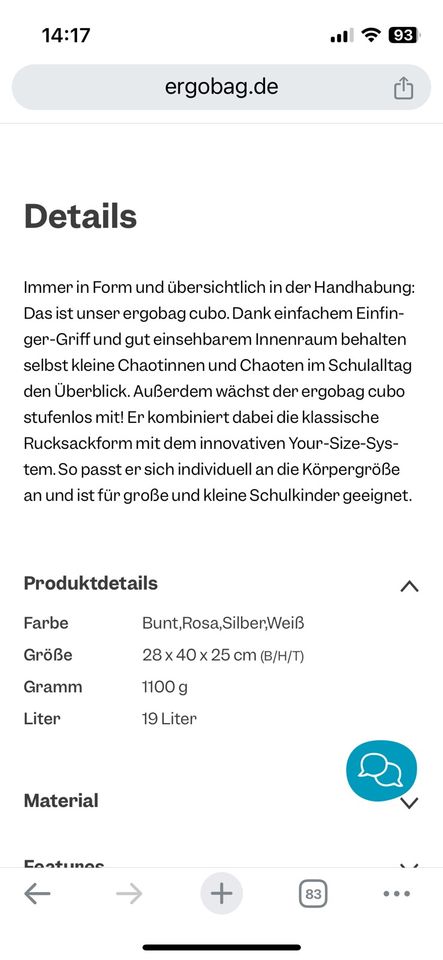 Schultasche Ergobag Cubo SternzauBär in Gummersbach