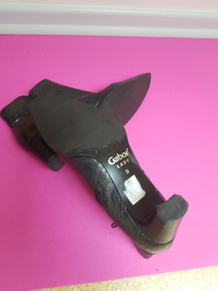 Ankleboots ✿ Boots 《3 D》 GABOR Stiefelette ✿ Leder schwarz in Saarbrücken