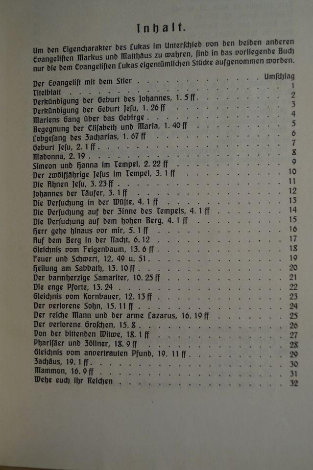 Holzschnitte 1922 Lucas Evangelikum Greiner Künstler-Kolonie in Solingen