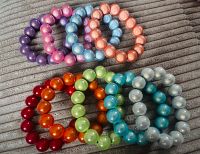 Miracle beads 14 mm ❤️ flieder apricot rosa hellblau Perlen rot Nordrhein-Westfalen - Lippstadt Vorschau