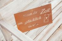 Metall Gedichttafel " Zeit " Rost Spruchschild Wandtafel Gartensc Bayern - Memmingen Vorschau