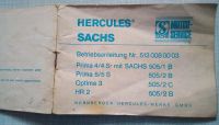 Hercules Sachs Betriebsanleitung Prima 4/4S; Optima 3; HR 2 Hessen - Bad Hersfeld Vorschau