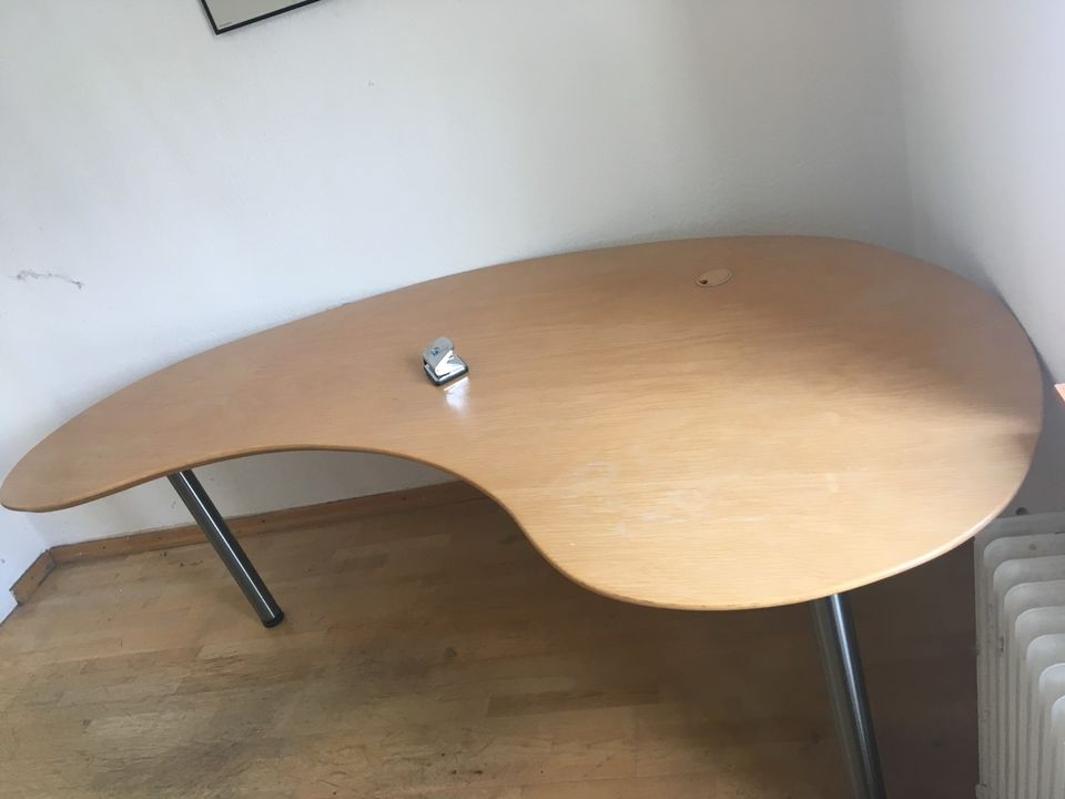 Schreibtischplatte 2mx1m , nierenförmig, massiv in Oldenburg