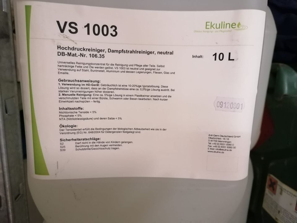 6 x Hochdruckreiniger VS 1003 Ekuline 10l Reinigungskonzentrat in Aldenhoven