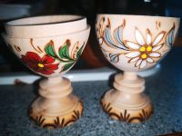 4 Eierbecher Vintage 80er Blumen Holz Eier Trink Baden-Württemberg - Oberderdingen Vorschau