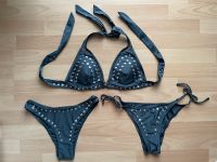 Hunkemöller Damen Bikini, BH mit 2 Hosen, grau mit Nieten, 38 Nordrhein-Westfalen - Rietberg Vorschau