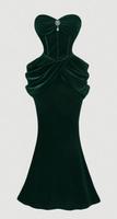 Elegantes Abendkleid in Samt Grün Bayern - Erlangen Vorschau