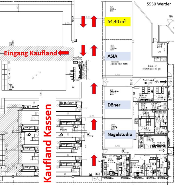 PROVISIONSFREIE Handelsfläche *ca. 64 m²* im Kaufland Werder zu vermieten in Werder (Havel)