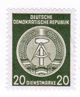 Briefmarke DDR Dienstmarke, 20 Pfennig, Zirkelbogen nach rechts Baden-Württemberg - Sinsheim Vorschau