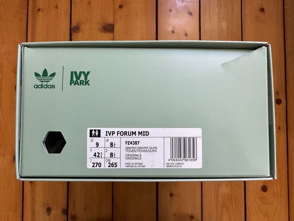 adidas x IVY PARK Forum Mid Gr 42 2/3 grün Schuhbeutel Box UNISEX in Dresden