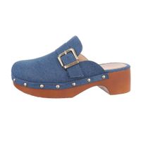 Clogs Sandalen Pantoletten Mules Nieten Plateau Retro Jeans 38 Friedrichshain-Kreuzberg - Kreuzberg Vorschau