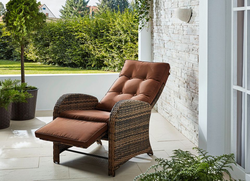 Garten Relax Sessel Komfort-Sessel Polyrattan grau oder braun in Lübeck