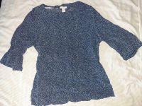 H&M Bluse Shirt 38/M blau gepunktet Schleswig-Holstein - Nahe Vorschau