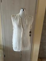 Closed Top/Shirt/Ärmellose Bluse Gr. S/M, weiß transparent Schleswig-Holstein - Neumünster Vorschau