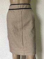 Mango MNG Suit Leinen baumwoll Bleistiftrock beige schwarz | Gr. Bayern - Waltenhofen Vorschau