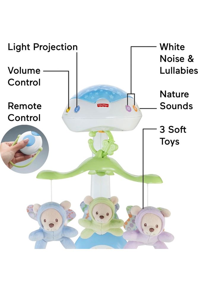 Fisher Price 3 in 1 Traumbärchen Mobile CDN 41 für Babybett in Eimeldingen