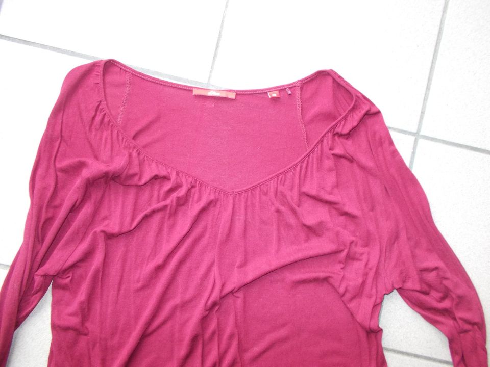 S.Oliver Shirt/ Bluse top Zustand Gr. 46/XXL rot langarm in Teningen