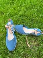 Sansibar Schuhe Lederschuhe Sandalen Keilabsatz blau Pumps 38 Baden-Württemberg - Muggensturm Vorschau