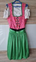 Dirndl C&A Landhaus grün pink Blumenmuster Bluse 40 Sachsen - Diera-Zehren Vorschau
