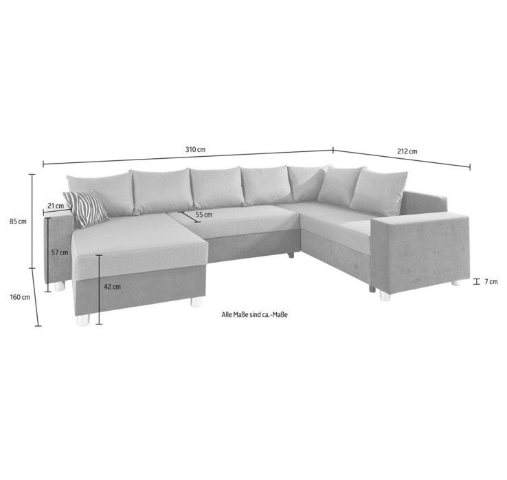 Couch mit Bettfunktion in Bedburg-Hau