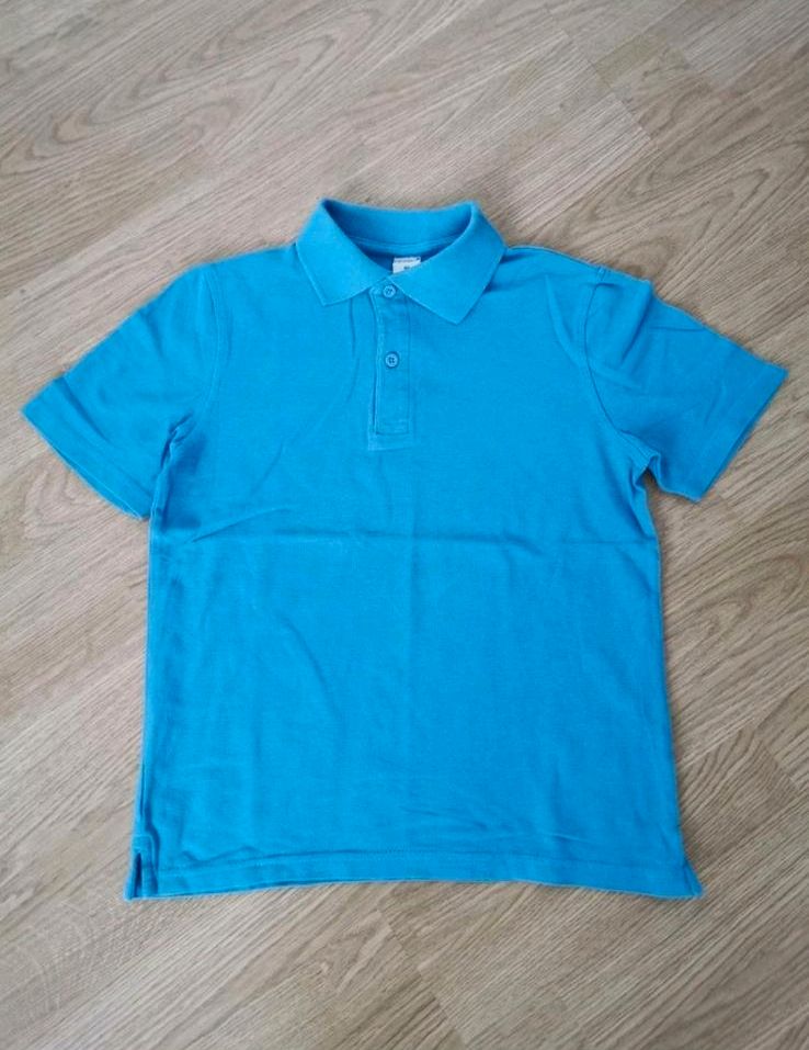 Polo Shirt T-shirt Gr. 152 blau 100% Baumwolle in Bad Oeynhausen