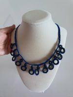 HANDGEMACHTE COLLIER KETTE MIT BLAUEN PERLEN TÜRKEI HALSKETTE NEU Hessen - Offenbach Vorschau