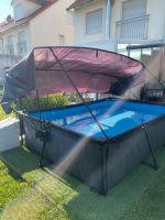 Pool mit Dach Exit Black Wood mit Sonnensegel Hessen - Mainhausen Vorschau