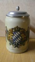 Bierkrug mit Zinndeckel, Steingut / Porzellan mit Dekor  Nr.11 Bayern - Neunburg Vorschau