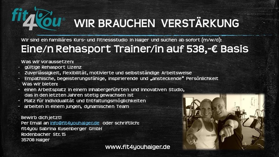 Stelle auf Minijob Basis als Rehasport Trainer/in in Haiger