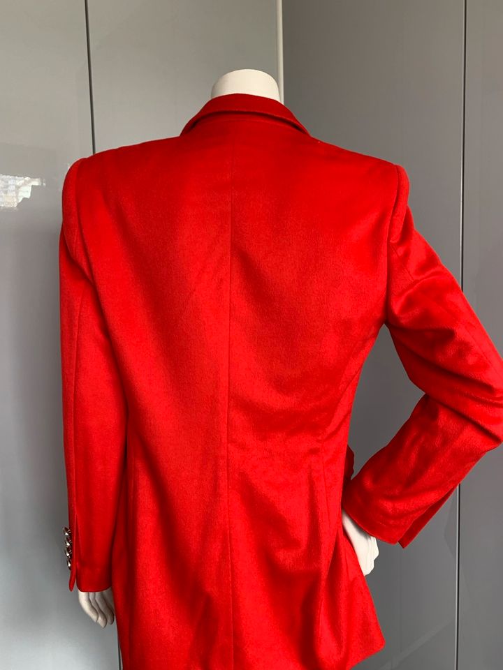 Escada Placenza Rabit Angora Wolle Blazer Größe 38 Rot in Düsseldorf