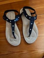 Sandalen schwarz mit Gummi Sachsen - Weischlitz Vorschau