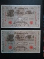 ALTE DEUTSCHE BANKNOTEN  6  x 1 000 Mark  v. 21.April 1910 vz Berlin - Reinickendorf Vorschau