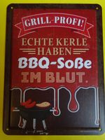 Blechschild ,  Grill Profi ! Echte Kerle haben BBQ....,NEU , OVP Stuttgart - Stuttgart-West Vorschau