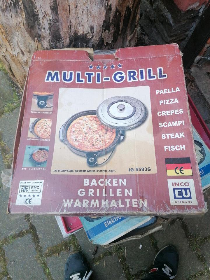 Grillpfanne elektrisch für Garten und Camping Multipfanne in Schlettau