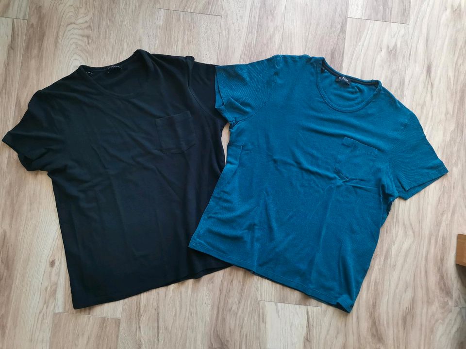 Selected Homme T-Shirts schwarz + blau XL in St. Ingbert