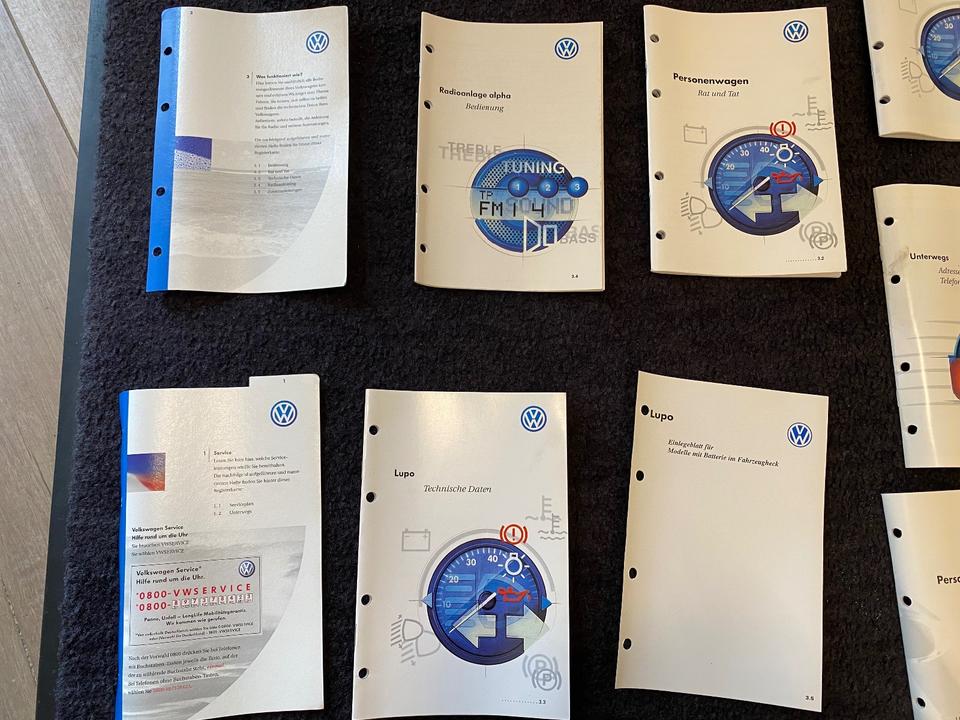 Vw Lupo Bordbuch Bedienungsanleitung Service Mappe Anleitung in Roßdorf