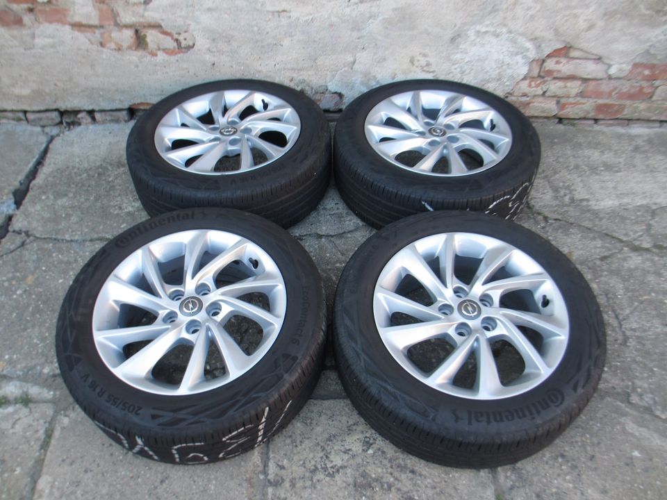 4x Alu Sommer Kompletträder Opel Astra K 205/55 R16 91V. in Löbnitz an der Linde