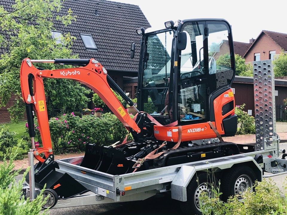 ✔ Minibagger mieten ab 60 Euro Bagger leihen vermieten Baumaschinenvermietung  1,9t Kubota Cat in Stadthagen