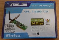 Asus WLAN Pci-Karte Adapter WL-138G V2 Netzwerkkarte Funk-LAN Kreis Pinneberg - Tangstedt Vorschau