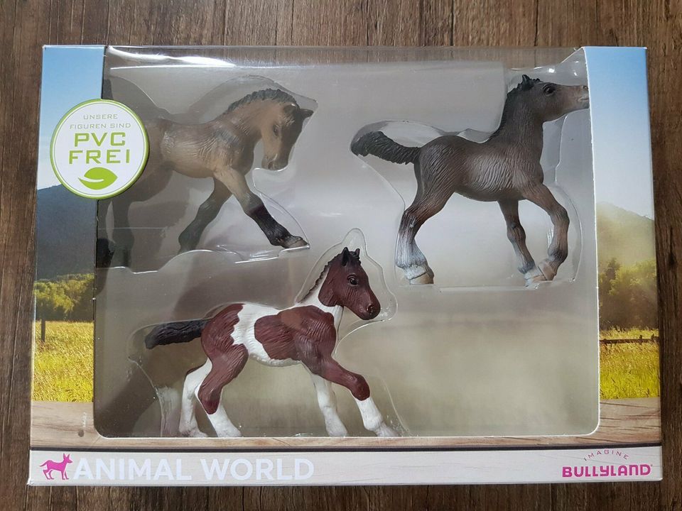 Bullyland "Animal World" 3er-Set Fohlen   NEU/OVP in Elterlein