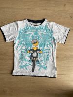 Shirt Gr.140 Bart Simpson weiß/türkis Niedersachsen - Göttingen Vorschau