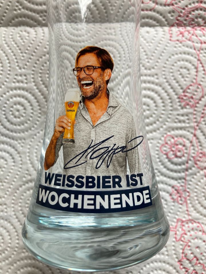 Weißbier Glas - Erdinger - Jürgen Klopp+Bitburger EM 2008 in Rendsburg