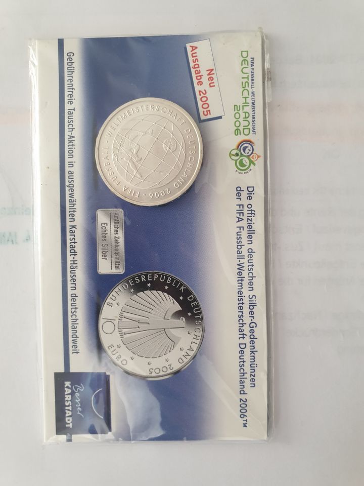 10 EUR Silber Gedenkmünze Fußball WM 2006 in Deutschland in Berlin