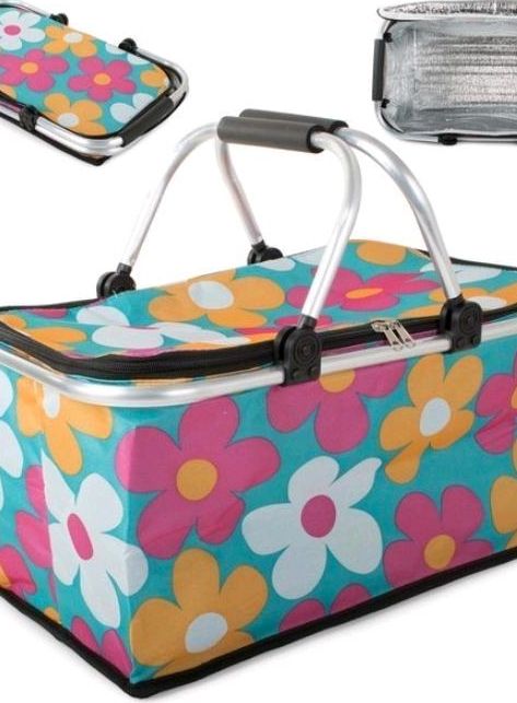 Picknickkorb Einkaufskorb Thermo Kühltasche bunt neu in Weilmünster