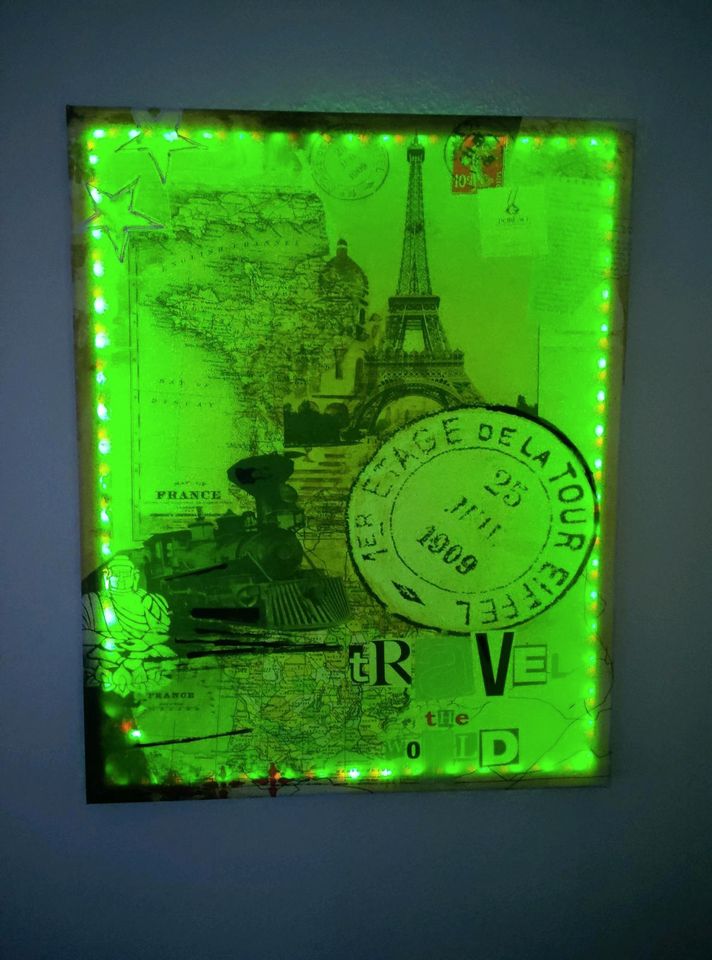 LED BILD Pariser Briefmarke mit FB 80cm x 100cm in Bremen