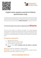 20 € for Native English Speakers: Online Questionnaire Interview Mitte - Tiergarten Vorschau