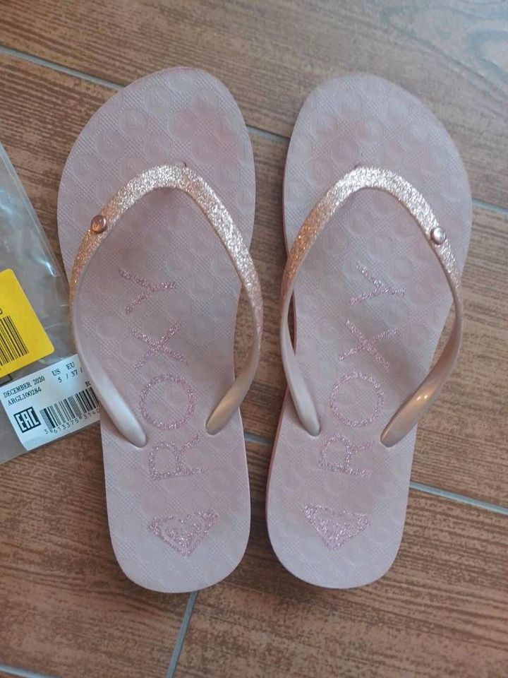 Flip Flops Mädchen Glitzer Sandale Gr 35 von ROXY in Schlanstedt