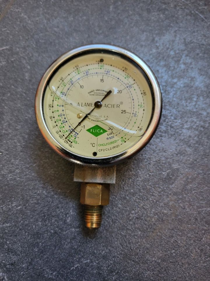 Bondelle Manometer in Glycerin, ca. 70mm, bis 30bar in Althüttendorf